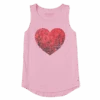 Women's Pixel Heart High-Low Crusher Tank