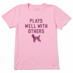 Women's Plays Well Poodle Short Sleeve Tee