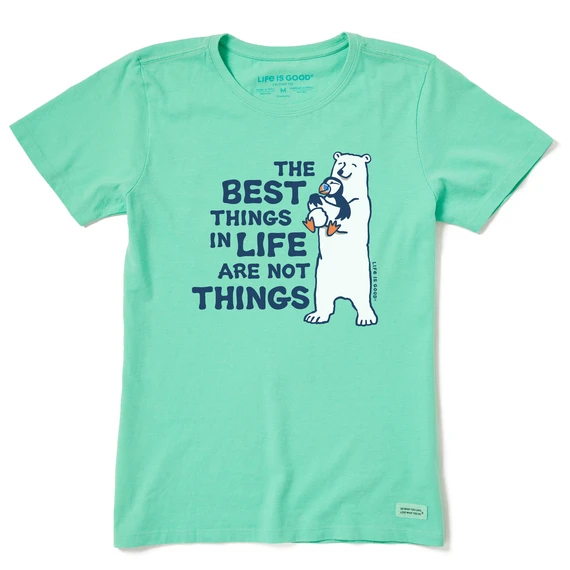 Women's Polar Bear & Puffin Best Things Short SleeveTee 3 Women's Polar Bear & Puffin Best Things Short SleeveTee