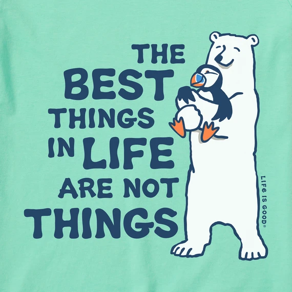 Women's Polar Bear & Puffin Best Things Short SleeveTee 4 Women's Polar Bear & Puffin Best Things Short SleeveTee - Image 2