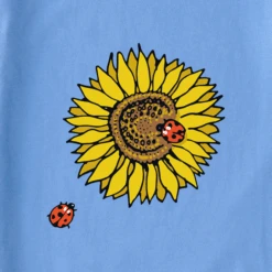 Women's Quirky Sunflower Ladybugs Sleeveless High-Low Crusher Tank -Clothes Style Shop Womens Quirky Sunflower Ladybugs Sleeveless HighLow Crusher Tank 121666 2 lg