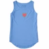 Women's Quirky Watermelon Heart Sleeveless High-Low Crusher Tank