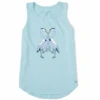 Women's Quirky Wild Heart Herons Sleeveless High-LowTank