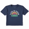 Women's Rainbow ForestBoxy Crusher Tee -Clothes Style Shop Womens Rainbow Forest Short Sleeve Boxy Crusher Tee 100048 1 lg