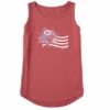 Women's Realaxed Americana Flower Flag Sleeveless High-Low Crusher Tank -Clothes Style Shop Womens Realaxed Americana Flower Flag Sleeveless HighLow Crusher Tank 121796 1 lg