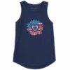 Women's Realaxed USA Sunflower Heart Sleeveless High-Low Crusher Tank -Clothes Style Shop Womens Realaxed USA Sunflower Heart Sleeveless HighLow Crusher Tank 121990 1 lg