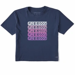 Women's Retro Stack Life Is GoodBoxy Crusher Tee