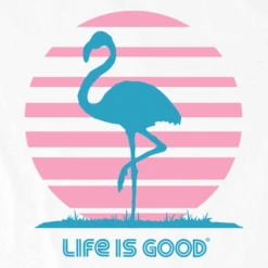 Women's Retro Sun Flamingo Sleeveless High-LowTank -Clothes Style Shop Womens Retro Sun Flamingo Sleeveless HighLow Crusher Tank 114077 2 lg