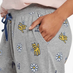 Women's Rocket With Daisy Pattern Snuggle Up Sleep Pant -Clothes Style Shop Womens Rocket With Daisy Pattern Snuggle Up Sleep Pant 80962 4 lg