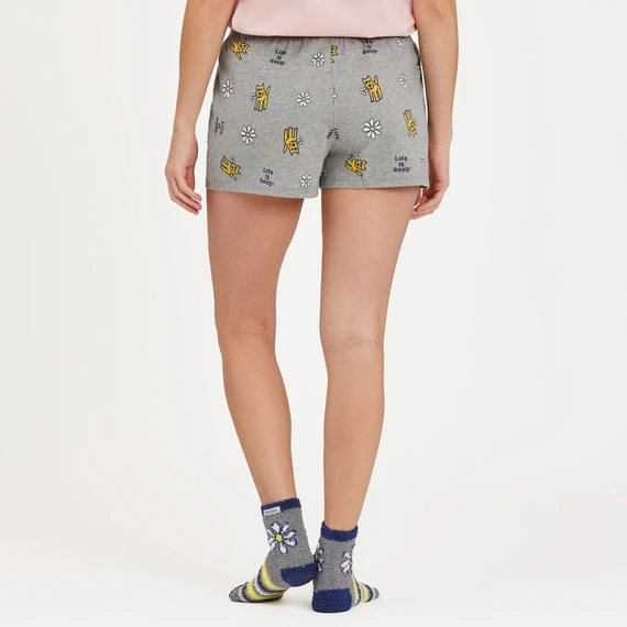 Women's Rocket With Daisy Pattern Snuggle Up Sleep Short 4 Women's Rocket With Daisy Pattern Snuggle Up Sleep Short - Image 2