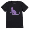 Women's Royal Cat Short Sleeve Tee -Clothes Style Shop Womens Royal Cat Crusher Tee 84186 1 lg