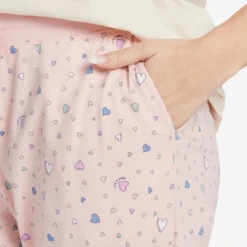 Women's Scattered Hearts Pattern Snuggle Up Sleep Jogger -Clothes Style Shop Womens Scattered Hearts Pattern Snuggle Up Sleep Jogger 99680 4 lg