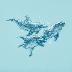 Women's Scribble Dolphin High-Low Crusher Tank -Clothes Style Shop Womens Scribble Dolphin HighLow Crusher Tank 80617 2 lg