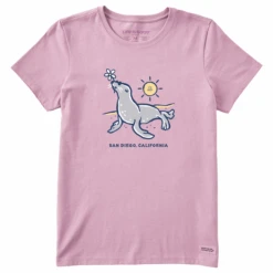Women's Sea Lion Daisy San DiegoCrusher Tee