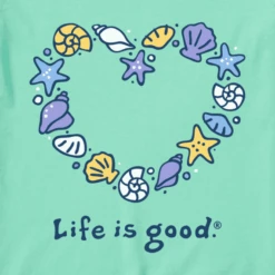 Women's Seashells Heart High-Low Crusher Tank -Clothes Style Shop Womens Seashells Heart High Low Crusher Tank 94867 2 lg