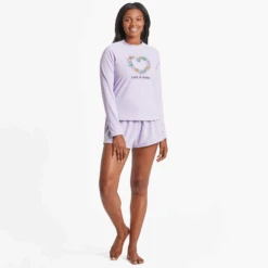 Clothes Style Shop -Clothes Style Shop Womens Seashells Heart Long Sleeve Rashguard LG12908C 2 lg