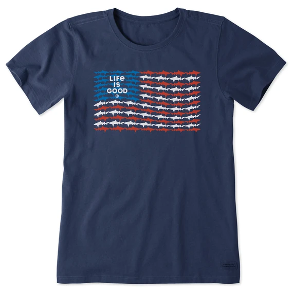 Women's Shark Flag Short SleeveTee 3 Women's Shark Flag Short SleeveTee