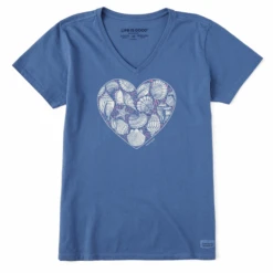 Women's Shell Heart Short SleeveVee