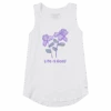Women's Simple Irises High-Low Crusher Tank