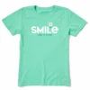 Women's Smile Daisy Short SleeveTee 1 Women's Smile Daisy Short SleeveTee -Clothes Style Shop Womens Smile Daisy Short Sleeve CrusherLITE Tee 92009 1 lg