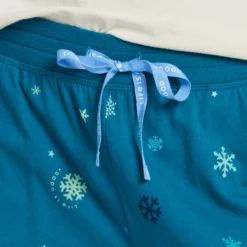 Women's Snow Flurries Pattern Snuggle Up Sleep Pant -Clothes Style Shop Womens Snow Flurries Pattern Snuggle Up Sleep Pant 99677 4 lg