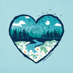 Women's Spring Daisy Heartscape High-Low Crusher Tank -Clothes Style Shop Womens Spring Daisy Heartscape HighLow Crusher Tank 83342 2 lg