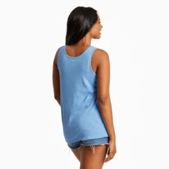 Women's Stars And Stripes Flip Flops Textured Slub Tank -Clothes Style Shop Womens Stars and Stripes Flip Flops Textured Slub Tank 89692 3 lg