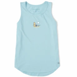 Women's Storybook Winnie & P Beach Sleeveless High-Low Crusher Tank