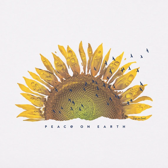 Women's Sunflower Dew Peace On Earth Sleeveless High-Low Crusher Tank 4 Women's Sunflower Dew Peace On Earth Sleeveless High-Low Crusher Tank - Image 2