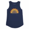 Women's Sunflower Peaceful Sunrise Sleeveless High-Low Crusher Tank