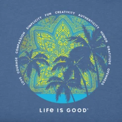 Women's Superpower Mandala Palms Sleeveless High-Low Crusher Tank -Clothes Style Shop Womens Superpower Mandala Palms Sleeveless HighLow Crusher Tank 91562 2 lg