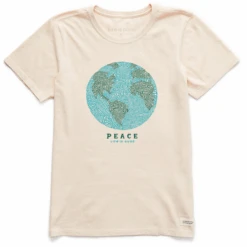 Women's Superpower Peaceful Globe Short SleeveTee