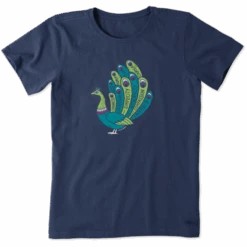 Women's Superpower Peacock Crusher Tee