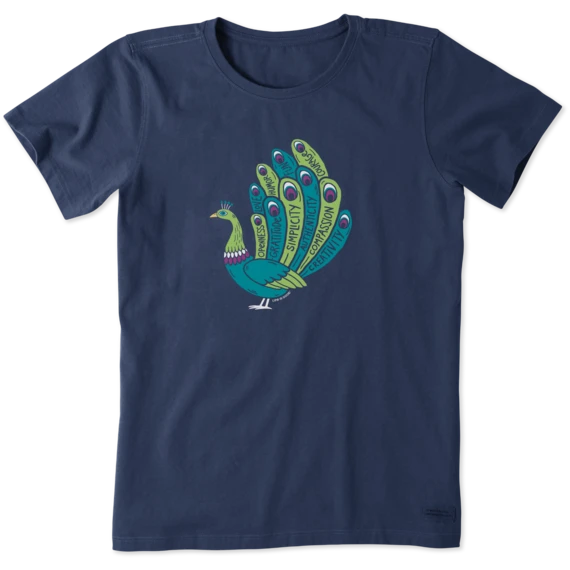 Women's Superpower Peacock Crusher Tee 3 Women's Superpower Peacock Crusher Tee