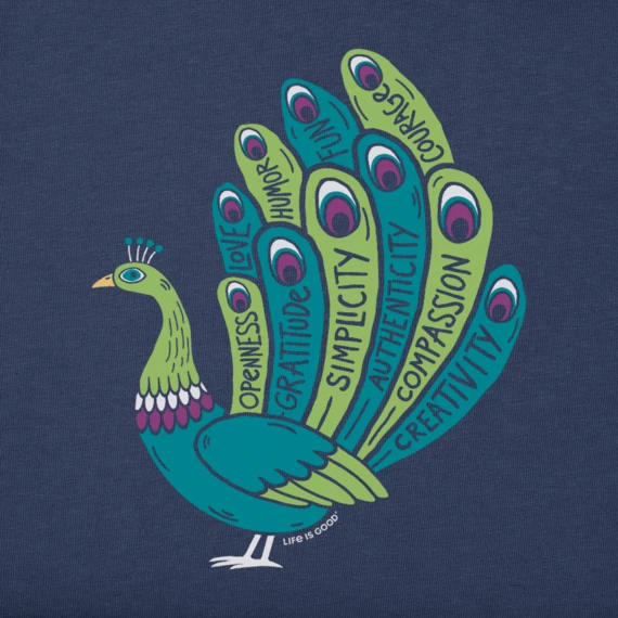 Women's Superpower Peacock Crusher Tee 4 Women's Superpower Peacock Crusher Tee - Image 2