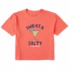 Women's Sweet & Salty MargaritaBoxy Crusher Tee -Clothes Style Shop Womens Sweet Salty Margarita Short Sleeve Boxy Crusher Tee 118454 1 lg
