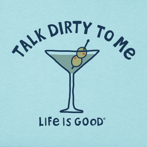 Women's Talk Dirty To Me Martini High-Low Crusher Tank 4 Women's Talk Dirty To Me Martini High-Low Crusher Tank - Image 2