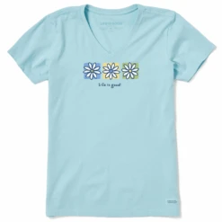 Women's Three Boxed DaisiesCrusher Vee