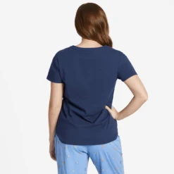 Women's Three Daisies Snuggle Up Relaxed Sleep Vee -Clothes Style Shop Womens Three Daisies Snuggle Up Relaxed Sleep Vee 99690 3 lg