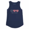 Women's Three Flag Hearts Sleeveless High-Low Crusher Tank -Clothes Style Shop Womens Three Flag Hearts Sleeveless HighLow Crusher Tank 92950 1 lg