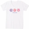 Women's Three Lillies Short Sleeve Vee -Clothes Style Shop Womens Three Lillies CrusherLITE Vee 82849 1 lg