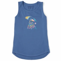 Women's Tie Dye Beach Umbrella Sleeveless High-LowTank