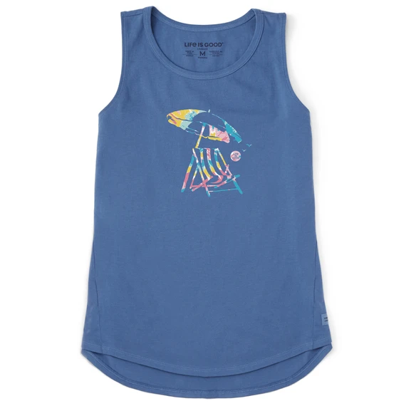 Women's Tie Dye Beach Umbrella Sleeveless High-LowTank 3 Women's Tie Dye Beach Umbrella Sleeveless High-LowTank