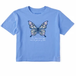 Women's Tie Dye Butterfly HappyBoxy Crusher Tee