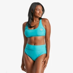 Women's Tie Dye Coin Scoop Bikini Swimsuit Top