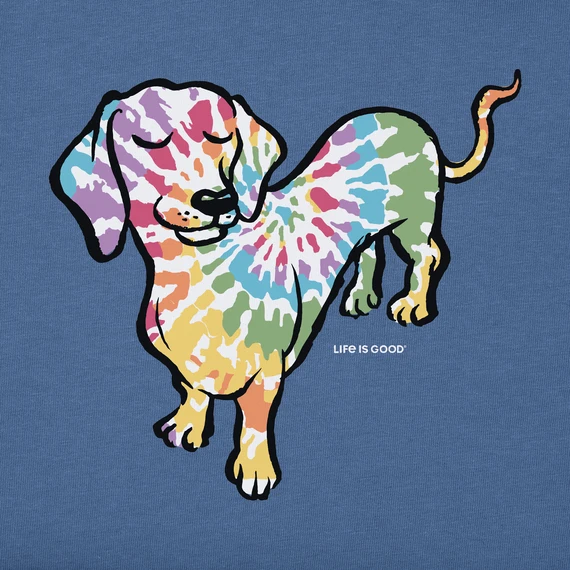 Women's Tie Dye Dog DachshundCrusher Tee 4 Women's Tie Dye Dog DachshundCrusher Tee - Image 2