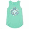 Women's Tie Dye Flip Flop Mandala Sleeveless High-Low Crusher Tank