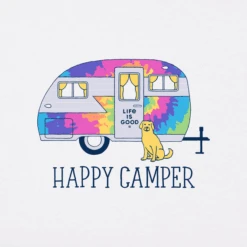 Women's Tie Dye Happy Camper Sleeveless High-Low Crusher Tank -Clothes Style Shop Womens Tie Dye Happy Camper Sleeveless HighLow Crusher Tank 89968 2 lg