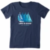 Women's Tie Dye Just Add Water Sailboat Short Sleeve Tee 2 Women's Tie Dye Just Add Water Sailboat Short Sleeve Tee -Clothes Style Shop Womens Tie Dye Just Add Water Sailboat Short Sleeve Crusher Tee 90009 1 lg