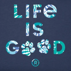 Women's Tie Dye Life Is Good Paw Print Sleeveless High-Low Crusher Tank -Clothes Style Shop Womens Tie Dye Life is Good Paw Print Sleeveless HighLow Crusher Tank 90228 2 lg